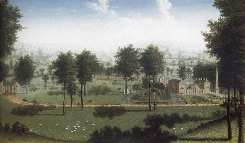 View of the Stables and entrance lodge, unknow artist